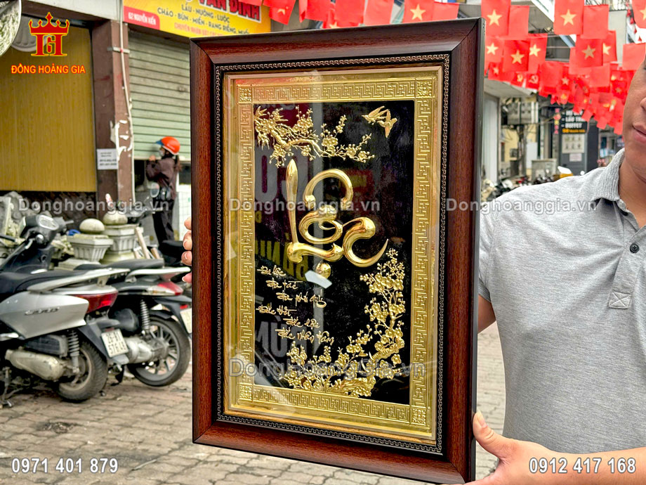 Tranh chữ lộc thư pháp mang ý nghĩa biểu tượng của tài lộc, may mắn